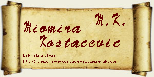 Miomira Kostačević vizit kartica